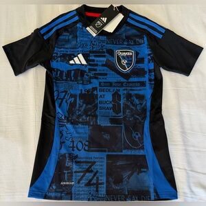 Adidas MLS San Jose Earthquakes 2025/26 Home Jersey Women’s Sz: XSmall